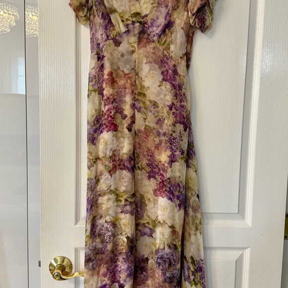 Zimmermann  Lyrical Gather Sleeve Midi Dress Midi Dress Size 0 (US 2-4) - Picture 6 of 7